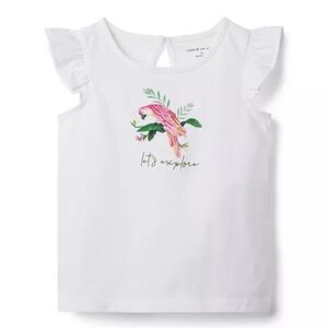 Janie and Jack | Parrot Ruffle Sleeveless Top | Size 4